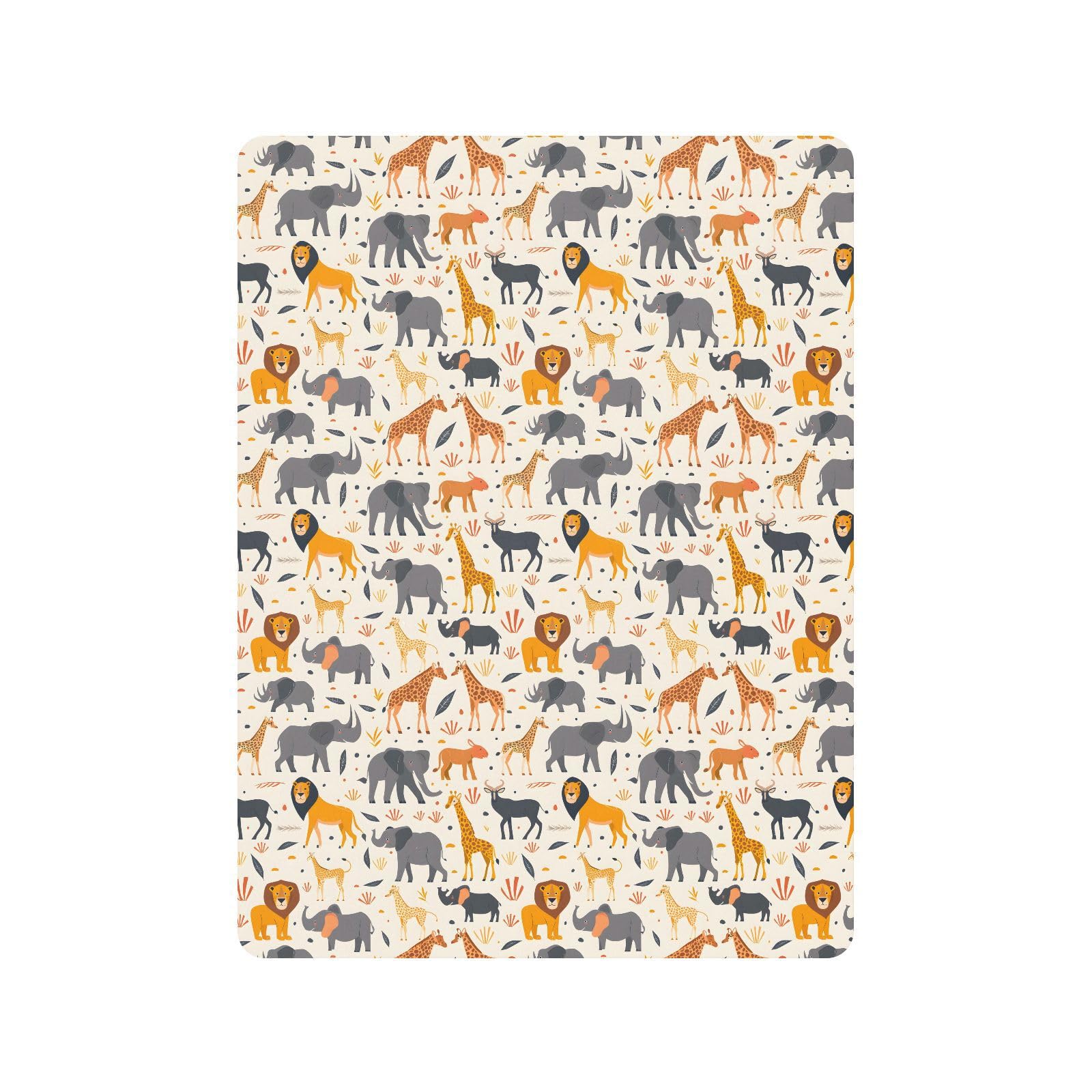 Lion Elephant A Babybett-Spiellaken für Jungen und Mädchen, weiches Spannbetttuch für Kleinkinder, Spielplatz und Mini-Kinderbett-Matratze, 68,6 x 99,1 cm