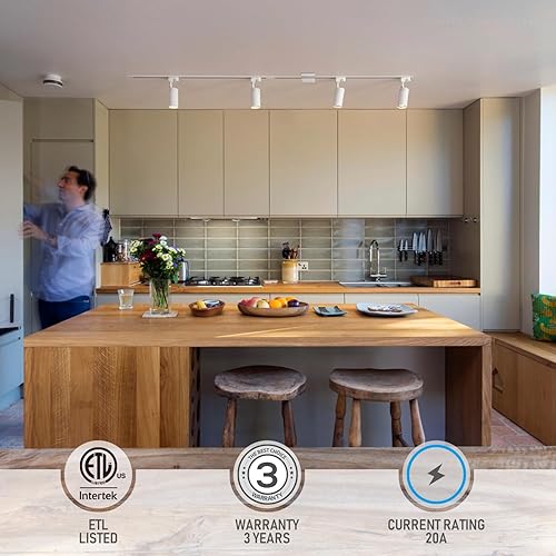 Miniatura 6 de LEONLITE H Track - Conector de toldo flotante, kit de iluminación de pista de 3 cables y 1 circuito único, certificado UL, compatible con sistema de