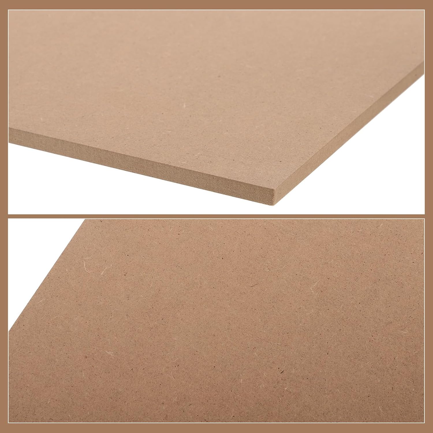 jojofuny 4pcs MDF Panels for Art and Sculpture, Blank Wood Panel Boards Medium Density Fiberboard for Home, Holiday, or Classroom Craft Projects 11.97x11.97x0.24in
