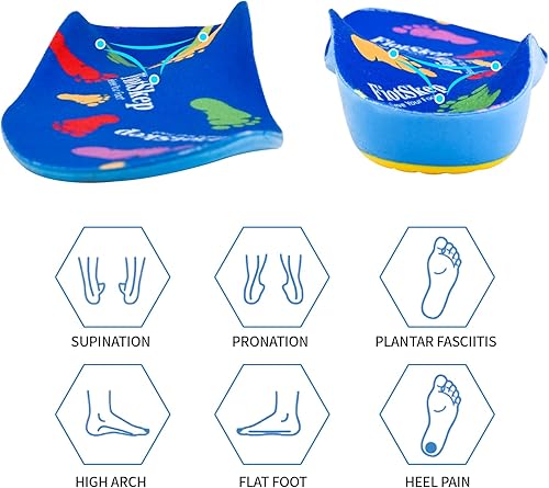 Miniatura 3 de Soporte de arco ortopédico para niños, fascitis plantar, pies planos, insertos de espuma de poliuretano para aliviar el dolor de pies, espalda,