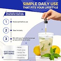 Vista 5 de Liposomal HMB 1500mg, Vitamina D3, Gotas Líquidas de Magnesio – Ultra Potente, Sabor a Frambuesa – 2 FL OZ (2.0 fl oz)