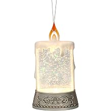 Lighted Water Glitter Globe for Christmas Tree Ornaments or Tabletop Decor