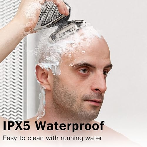 Miniatura 5 de Afeitadoras de cabeza 4D para hombres calvos, 9 cabezas flotantes mejoradas, con hoja de repuesto adicional, 6 en 1, recargable, impermeable, para