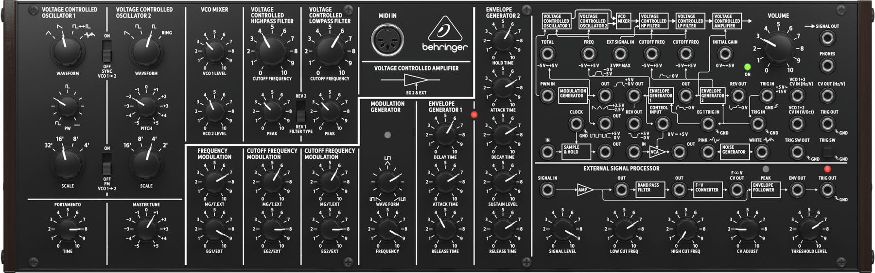 Behringer K-2 MK II Semi-modular Analog Synthesizer