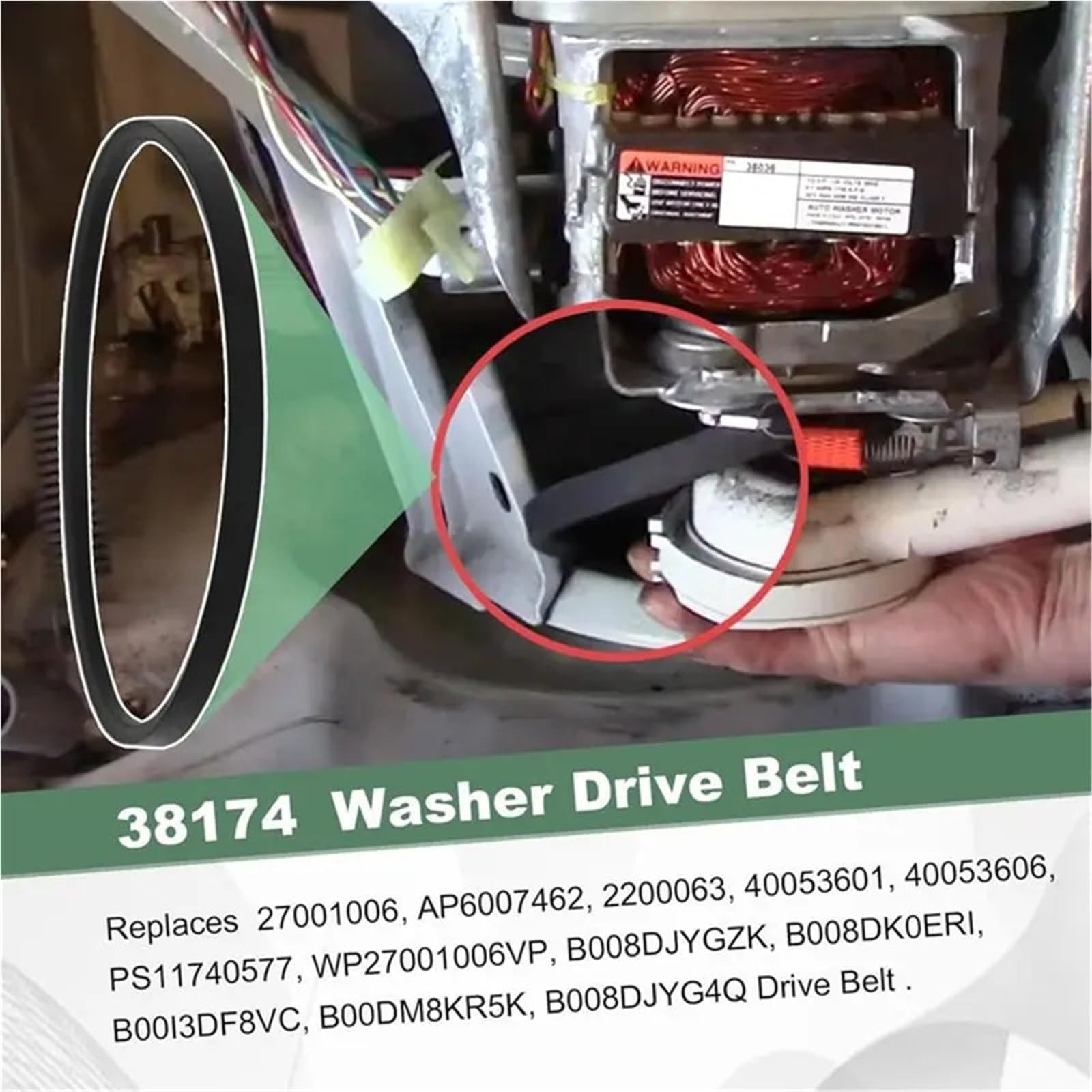 Courroie D'entraînement De Lave-linge, 3 Pièces, Compatible Avec Speed ​​Queen,27001006 AP6007462, Accessoires De Remplacement for Réparation De Machine À Laver