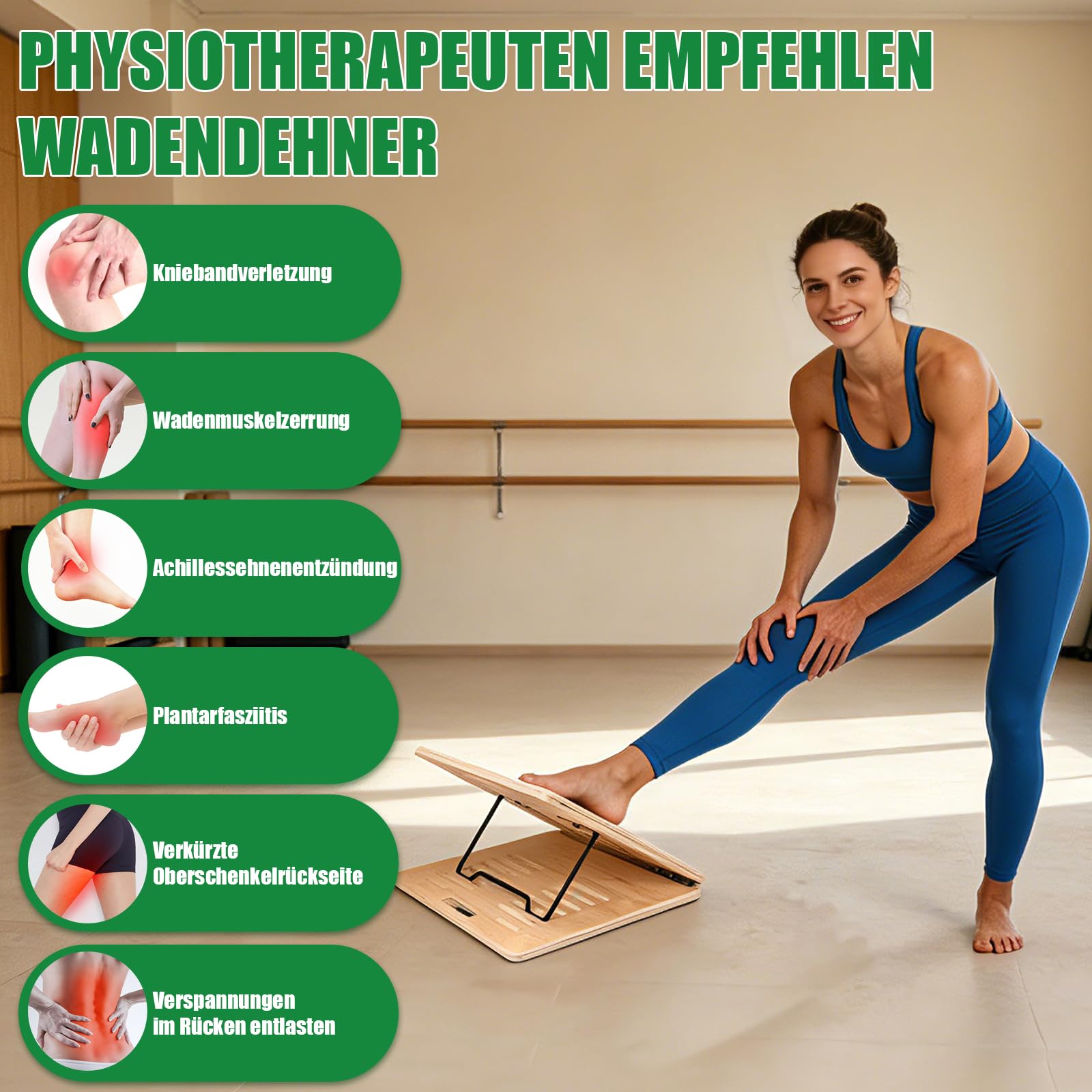 2 in 1 Wadendehner Balance Board mit 12 Winkeln 18°-53° Verbreitet