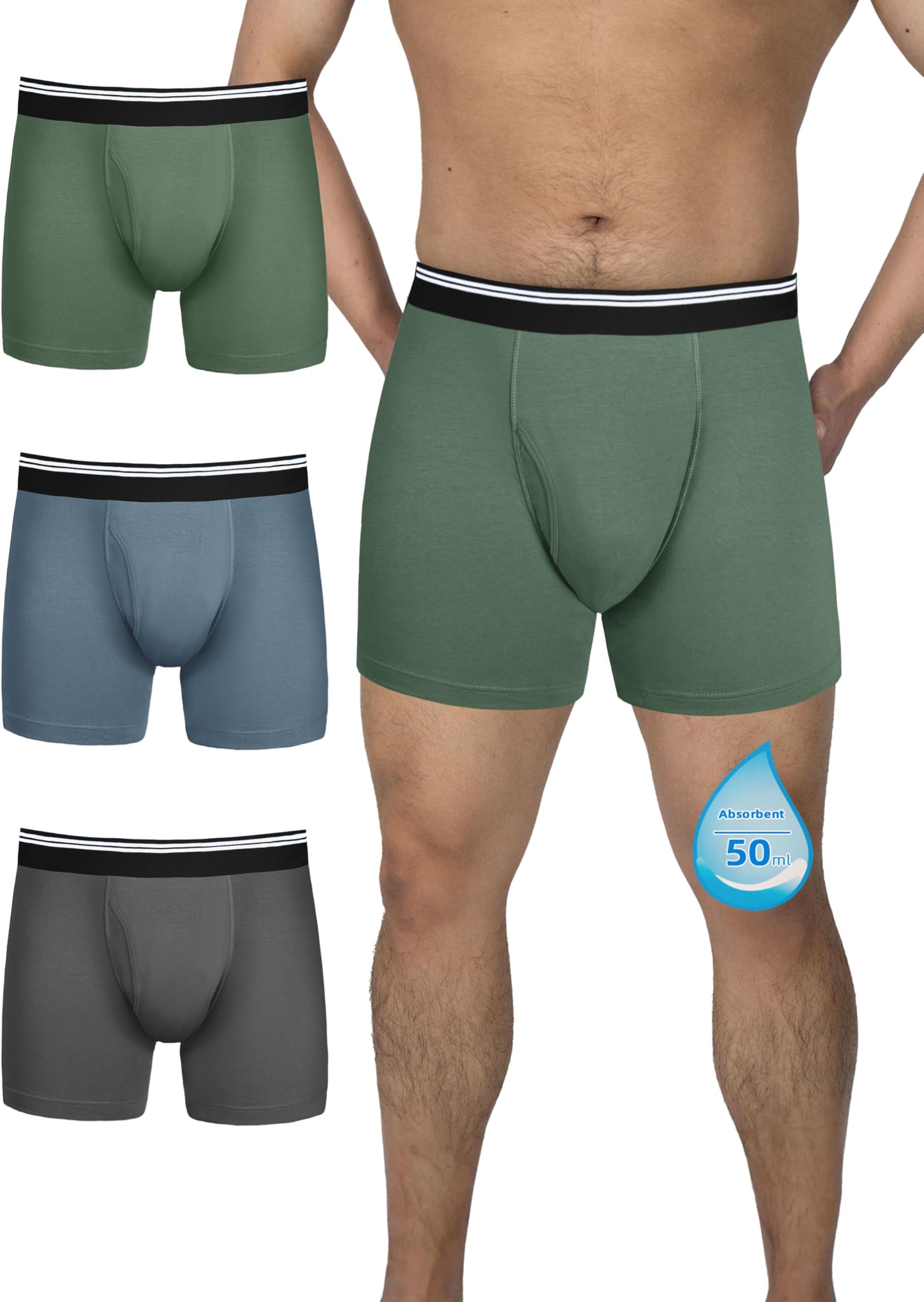 Amazon.com: AIRCUTE Men Urinary Incontinence Underwear Washable Super