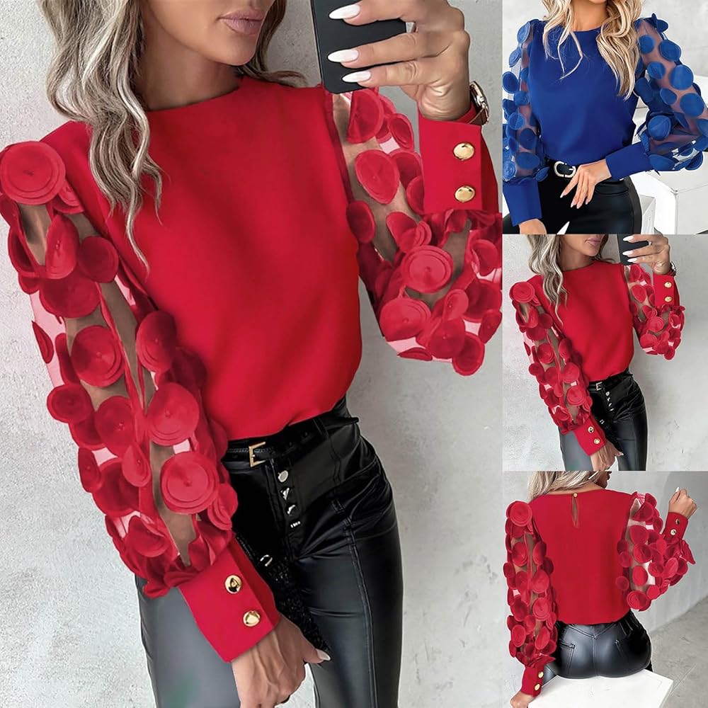 トップス MISTREASS 3D-Flower Strap Peplum Tunic 3D-Flower Strap Peplum Tunic - MISTREASS