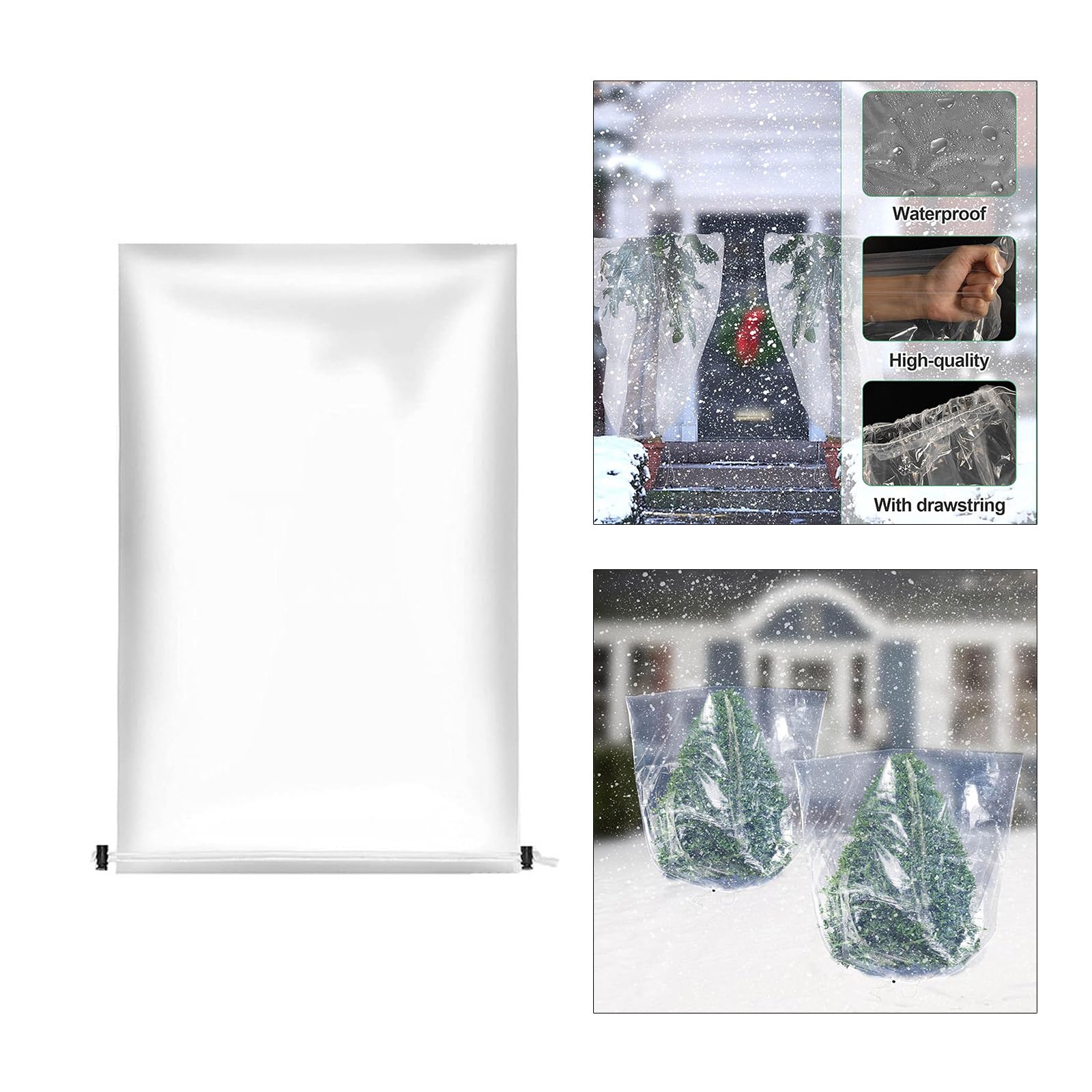 LuukUP 4 Pack Coperture di Protezione antigelo per Piante-Inverno Coulisse Pianta Copre con la Chiusura Lampo-Copertura di Gelo di Inverno Albero Copre-per Outdoor Piante in Vaso Arbusto (0.8 * 1m