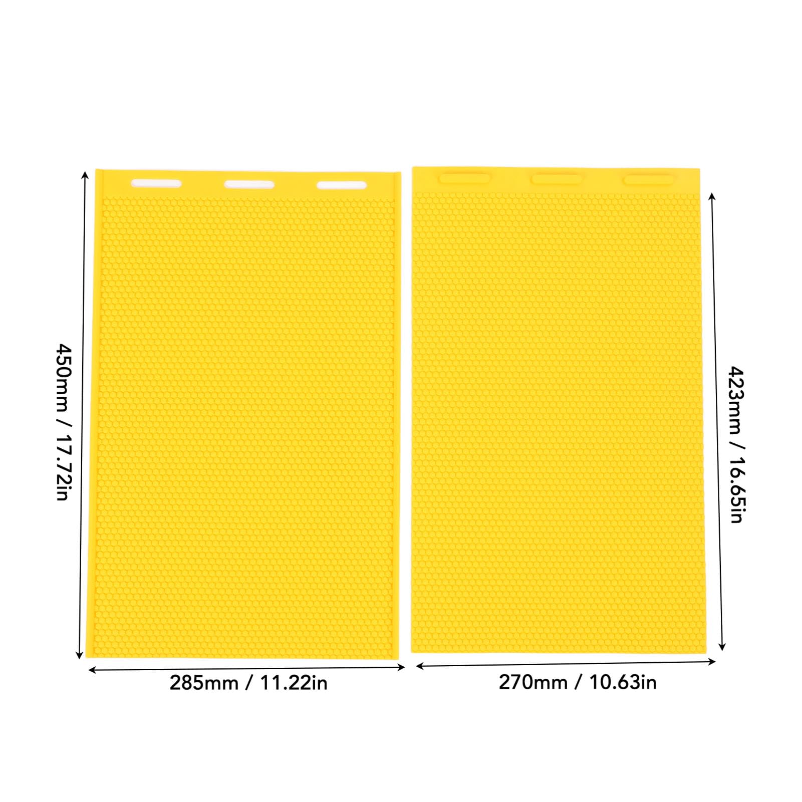 Silikonbienenwachsblattform, 2pcs Bienenwachs -Presseblattblechausrüstung Tragbar, Einfach zu Reinigen, Wiederverwendbar, Bienenwachspresse für die Imkerei (YELLOW)