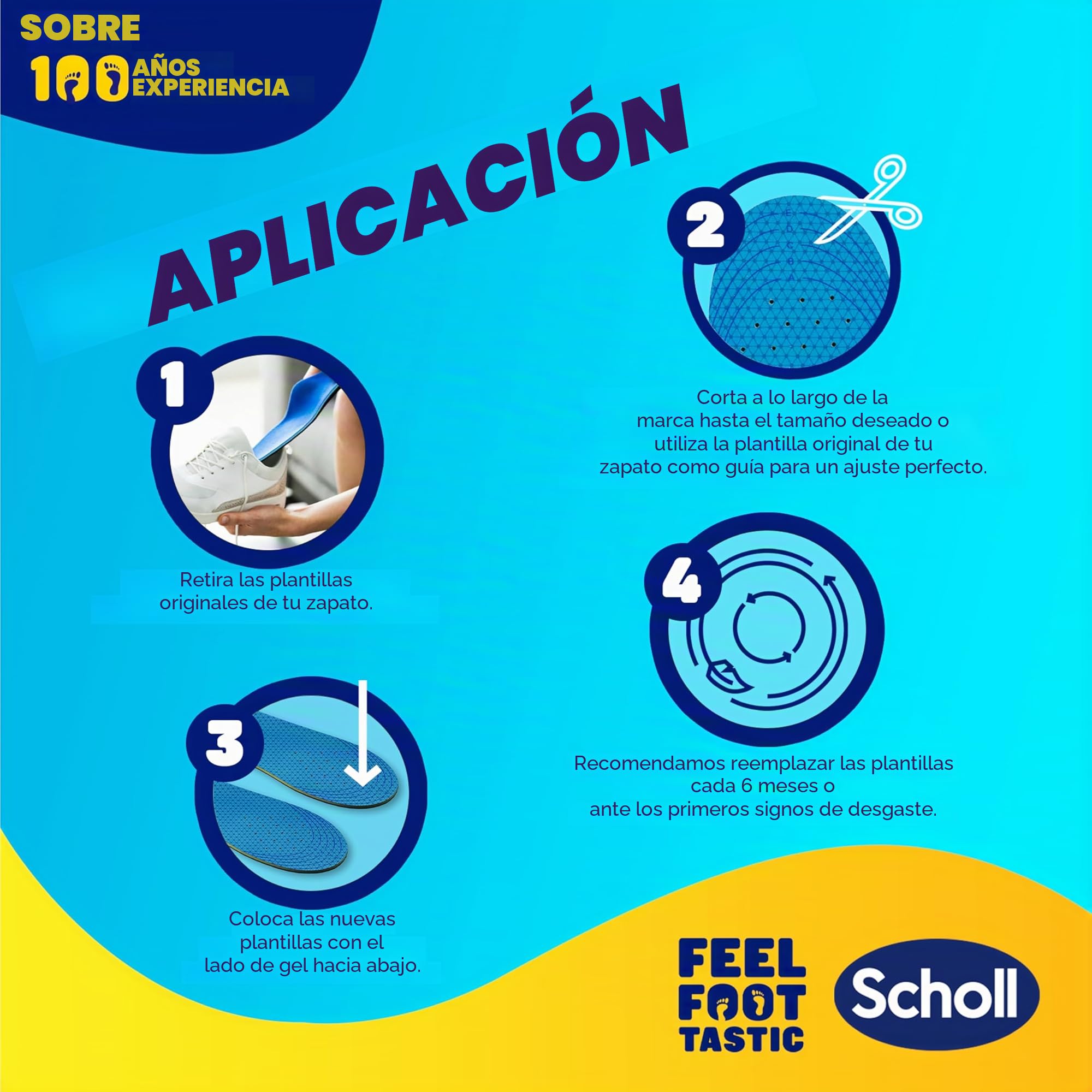 Scholl GelActiv Plantillas Everyday para hombres, talla 40, amortiguación de espuma viscoelástica y tecnología GelWave