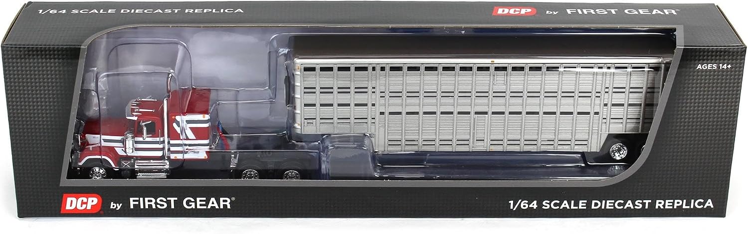First Gear 1/64 Mack Super-Liner with 45ft Wilson Vintage Livestock Trailer, DCP 60-1970