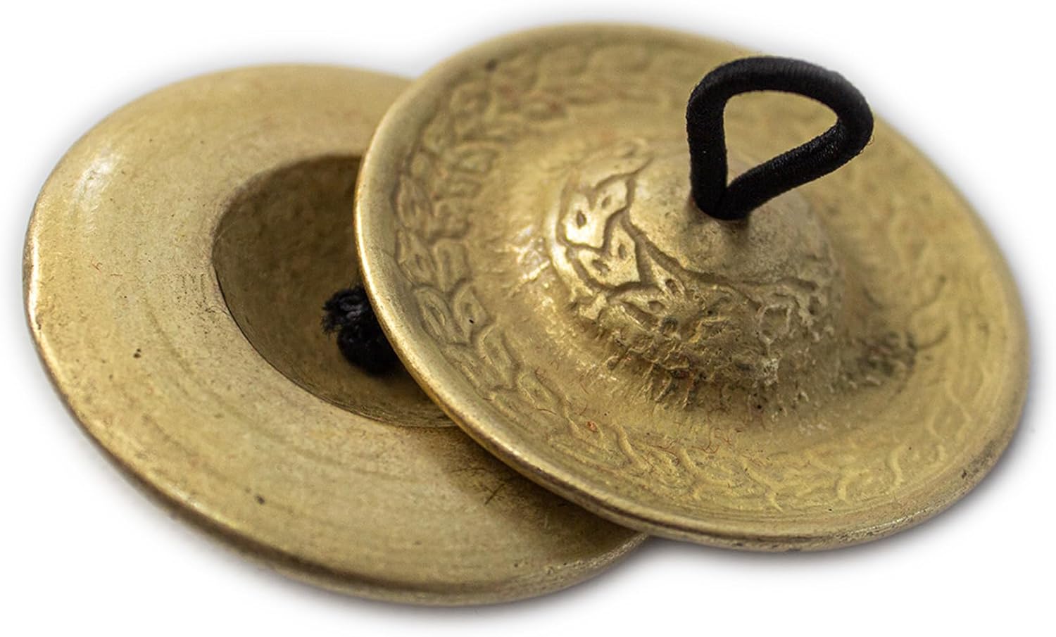 Hand-hammered Heavy stage-quality Brass Finger Cymbals Set of 4 (Variations: 2 1/4" & 3") (3" (102 gr each))