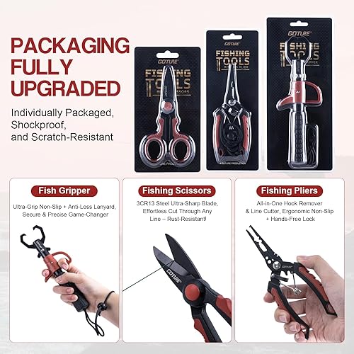 Miniatura 5 de Goture Caña de pescar giratoria y carrete combos telescópicos de pesca+ carretes giratorios precargados con bolsa de transporte, kit para viajes de