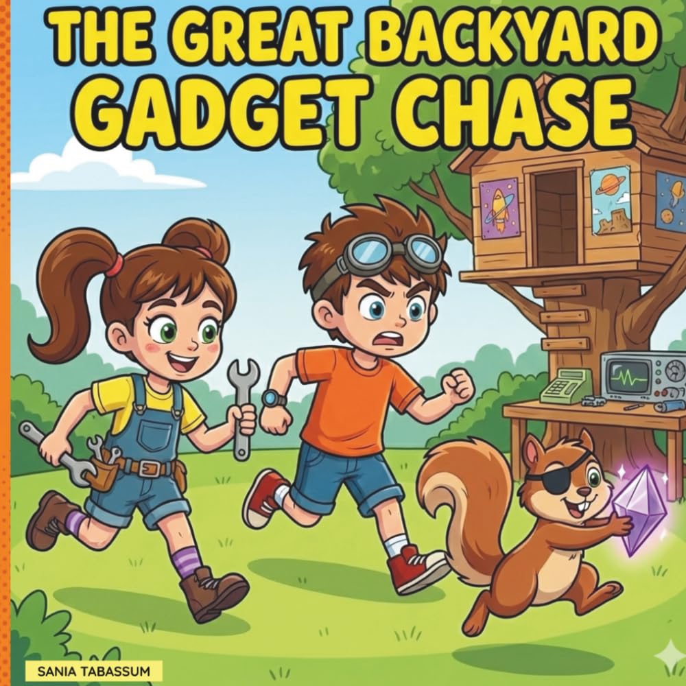 The Great Backyard Gadget Chase: An Interactive Storybook for Kids with Mazes, Puzzles, and Coloring