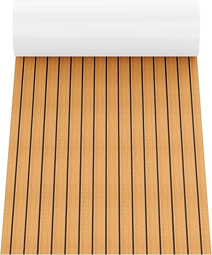 BETOVV Suelo de cubierta de lancha de 96 x 23.6 pulgadas36 pulgadas, espuma de EVA, autoadhesivo, para lanchas, cubierta de lancha, lámina