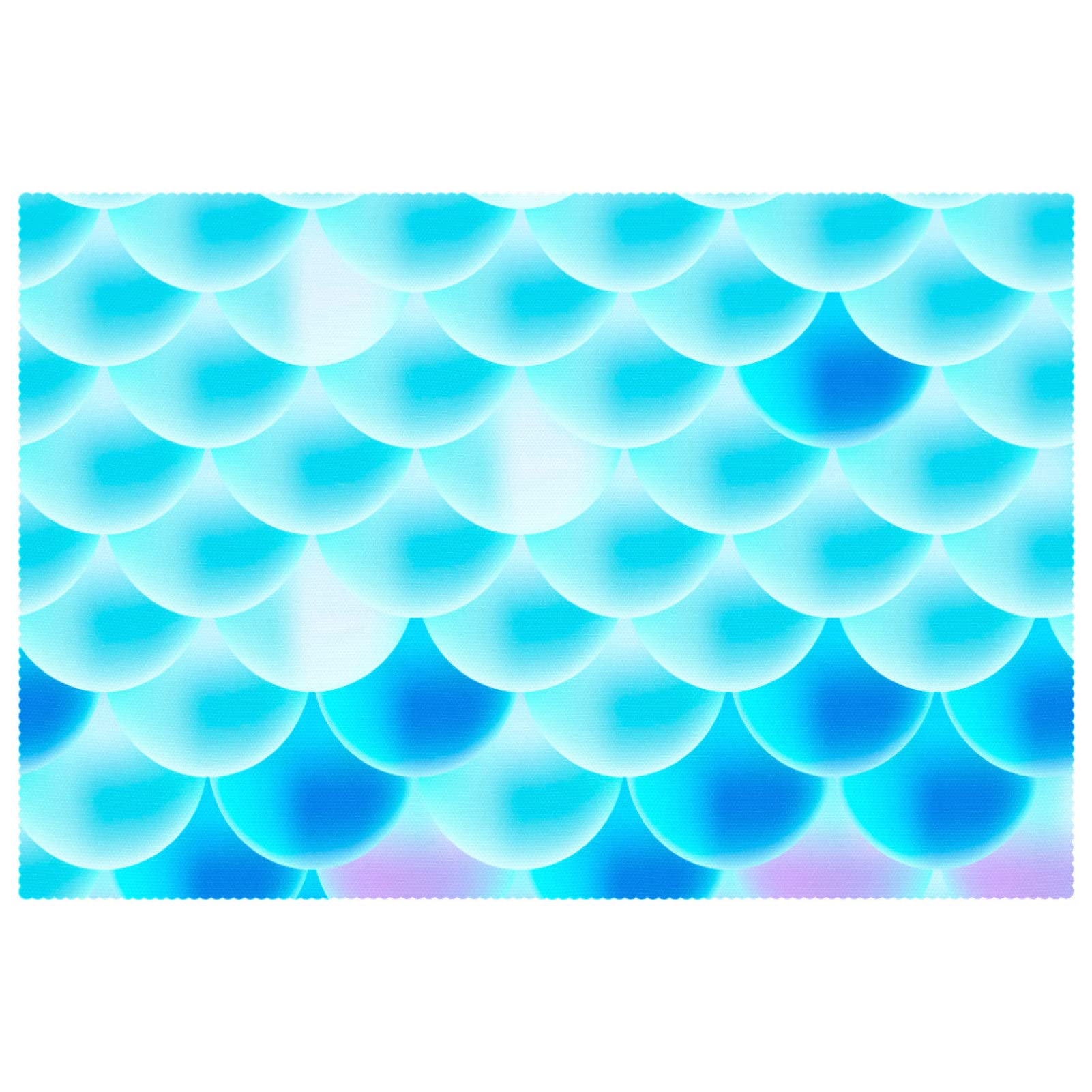 Sets de table motif sirène bleue pour une décoration de table océanique