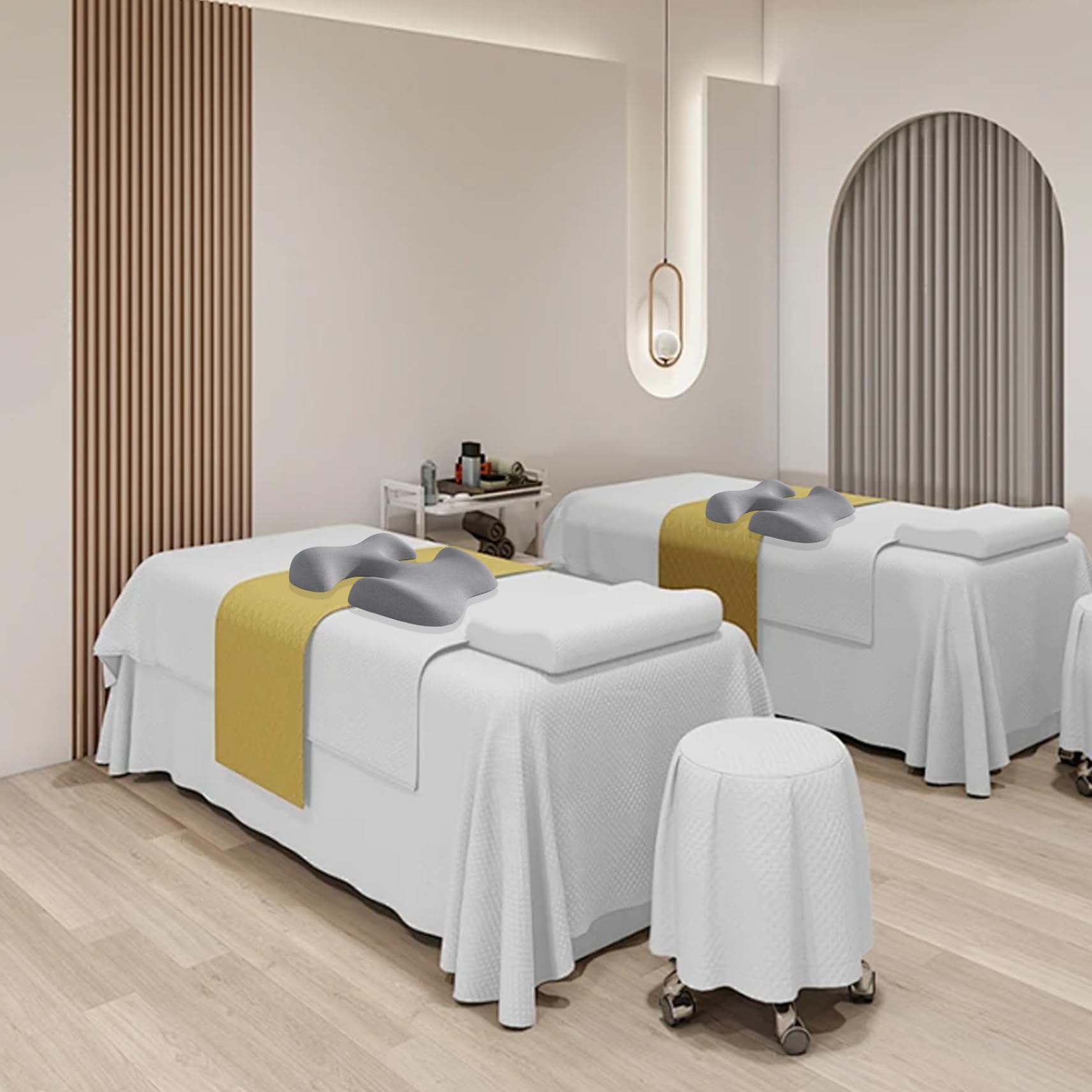 Almohada de lactancia para mujeres, almohada para el pecho, cofre ergonómico de espuma viscoelástica, propenso a tomar siestas, soporte para spa, salón de belleza, mesa de masaje para dormir, gris c