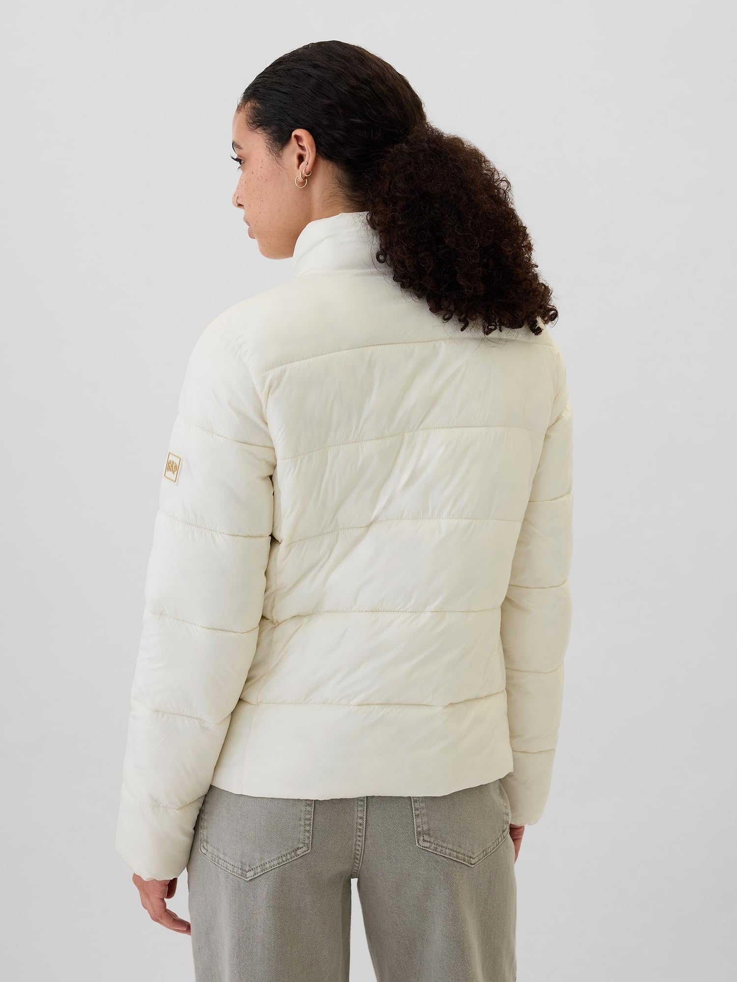 GAP Logo Lightweight Puffer Jacket Piumino Leggero Donna