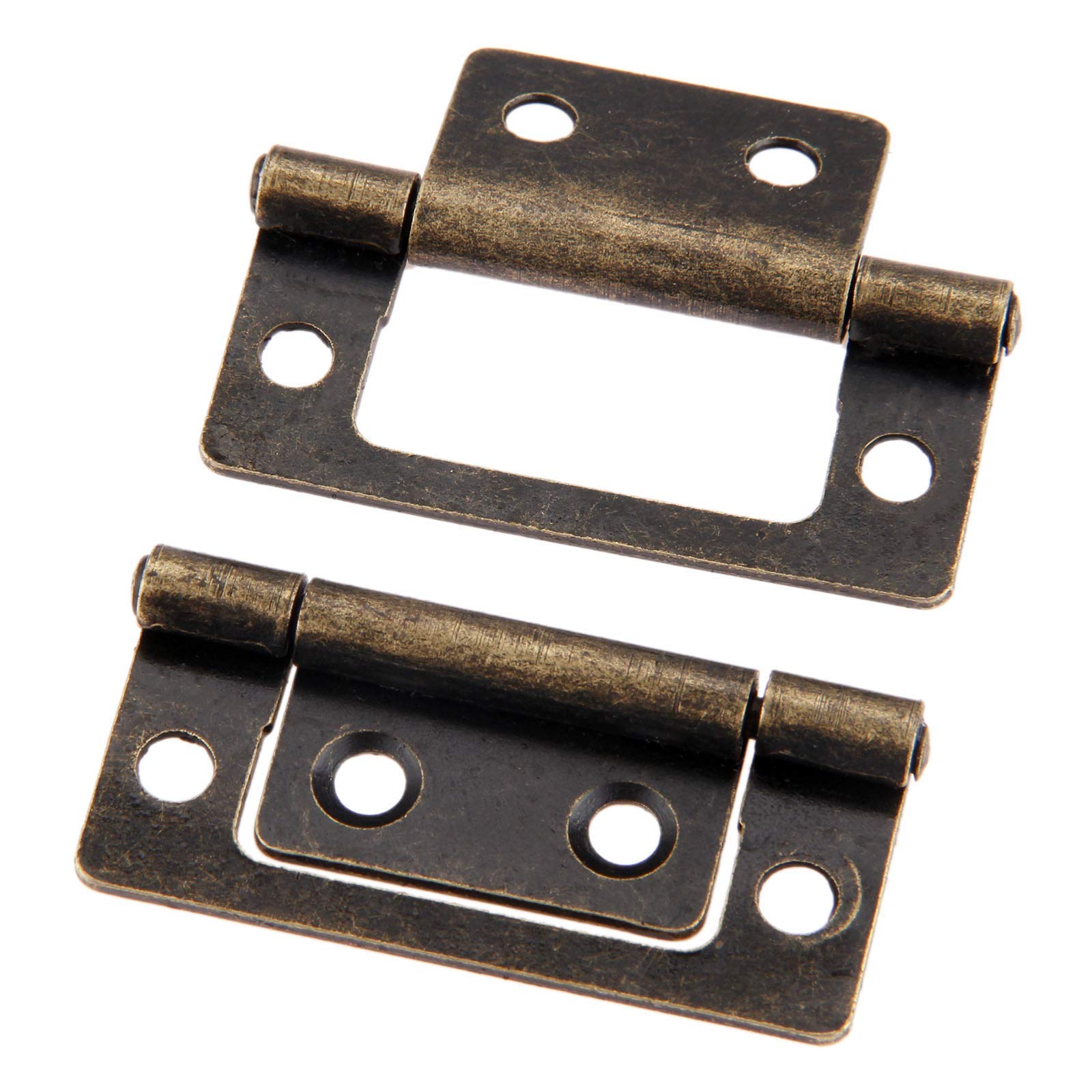 Nvsfzgiyg One Color Hinge, 2Pcs 50X24mm Antique Furniture Cabinet Drawer Door Butt Decorative Cupboard For With Screws