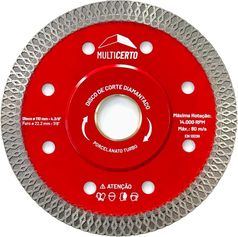 Disco de Corte Diamantado Extra Fino 110mmx1.2mm para Porcelanato