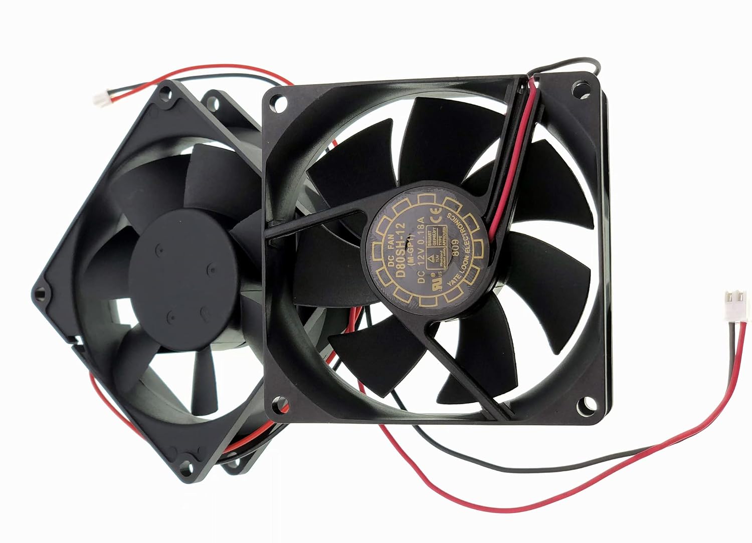 New Power Supply Chassis Cooling Fan for YaLnFAN D80SH-12 8025 Size:80 * 80 * 25mm DC12V 0.18A 2-Wire 2-Pin