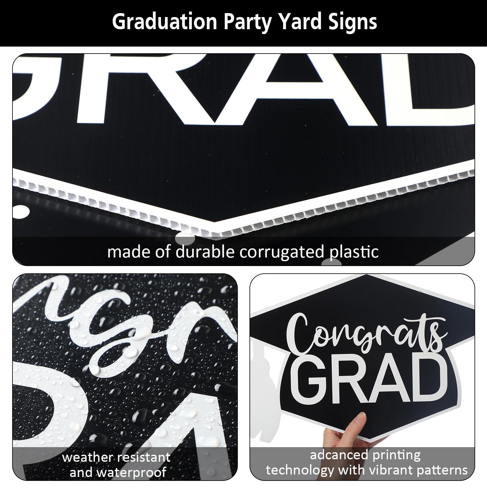 Snapklik.com : Tatuo 11 Pcs Graduation Yard Sign Decorations Congrats ...