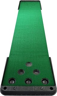 Fitvids Premium Automatic Ball Return Golf Putting Mat, Portable Indoor Golf Practice Green with Alignment Guide & Solid Base, Ideal for Home or Office and Golfers,