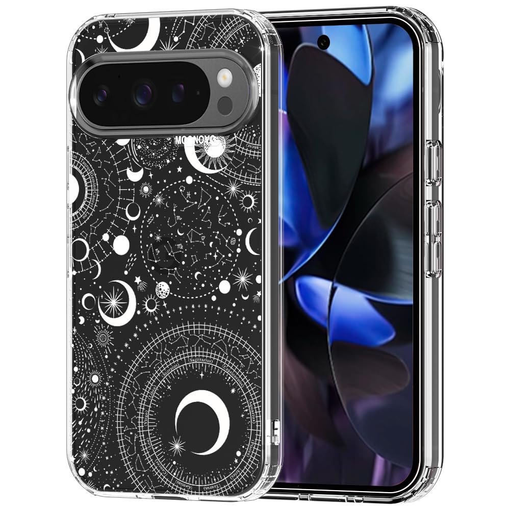 MOSNOVO Case for Google Pixel 9 & Pixel 9 Pro, [Buffertech 6.6ft Military-Grade Drop Protection] [Anti Peel Off Tech] Clear TPU Bumper Phone Case Cover Design - Great Wave — view 29