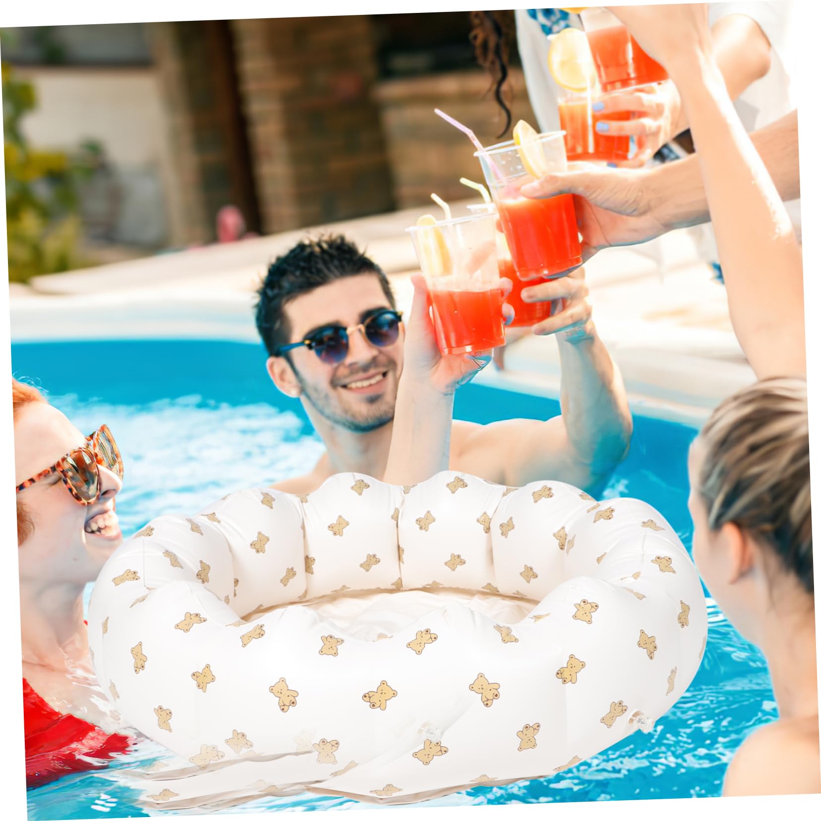 CLISPEED Piscina Inflable para Bebés Pequeño De Pétalos Piscina Inflable De Baño Redonda para Bebés