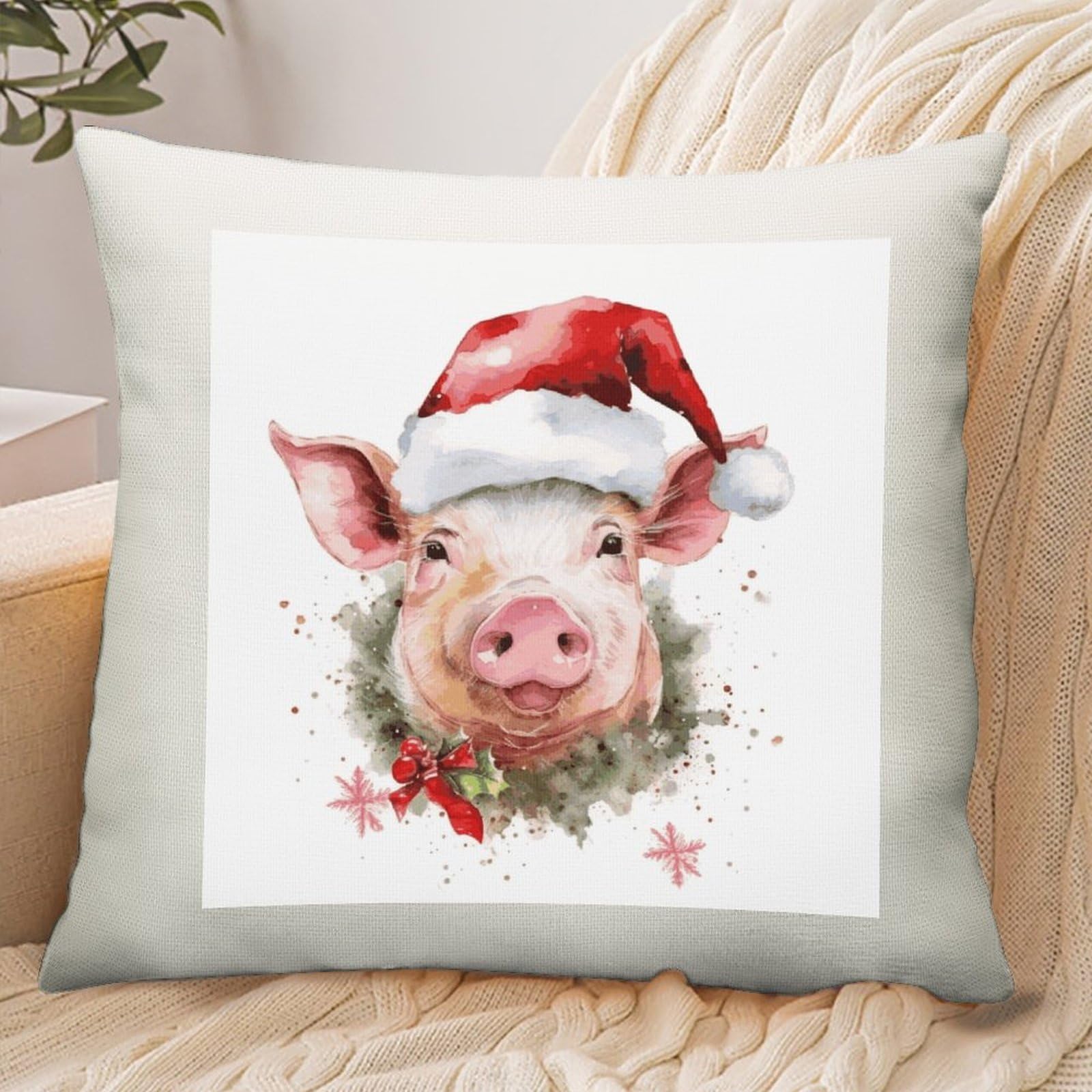 Adfgyerh Style Smiling (2) Pillow Cover Breathable,Pillowcases Boho Decorative Envelope Closure,Throw Pillow Covers For Beach,Patio,Balcony,Couch Living Room 16 * 16In