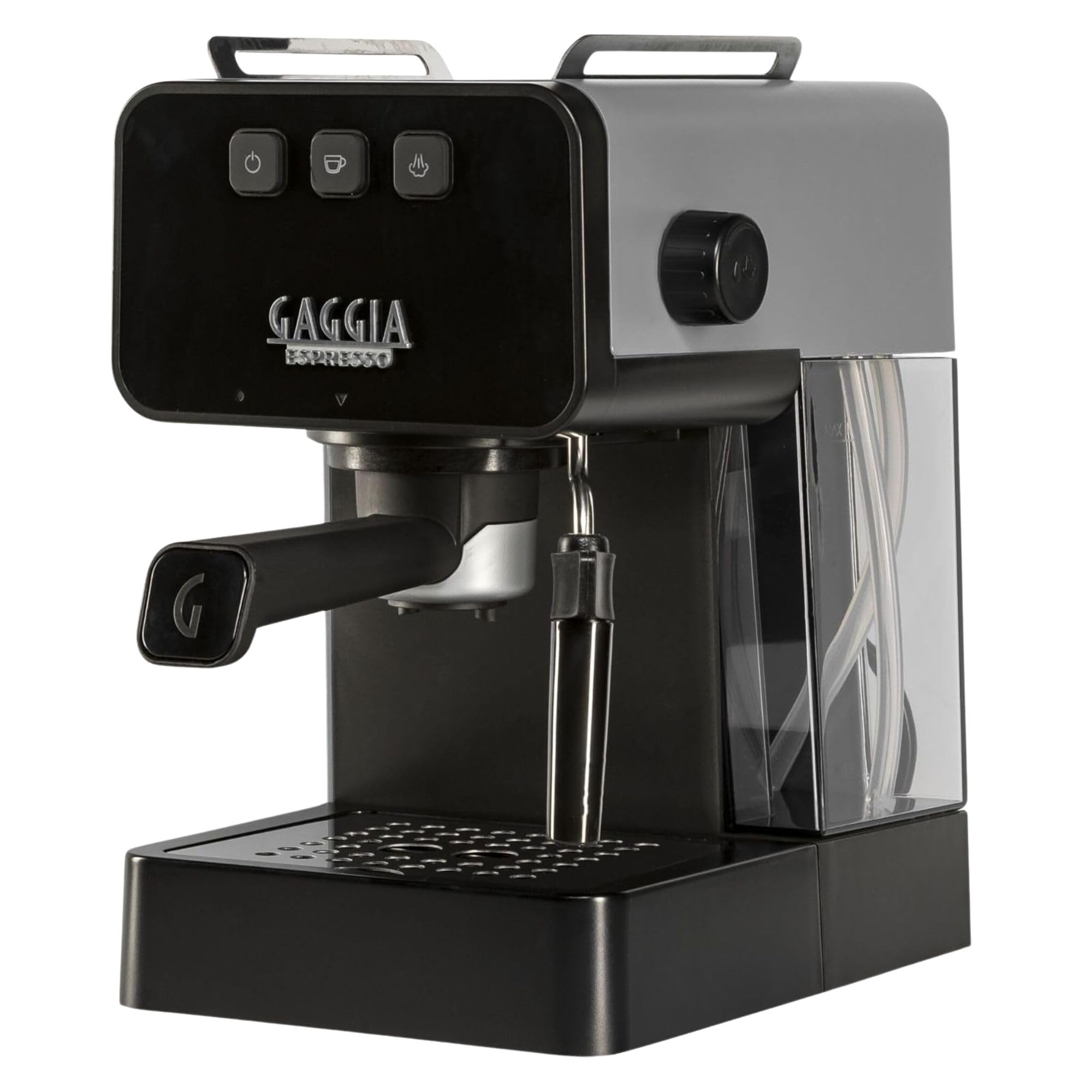 Gaggia Espresso Deluxe Manual Coffee Machine and Cappuccino Maker with Milk Frother, Storm Grey