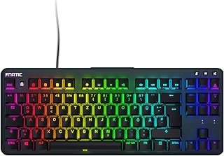 Fnatic Gear miniSTREAK Mechanical Gaming Keyboard with LED RGB Backlight - Speed Silver Switch - Small, Compact TKL Keyboard Layout for Professional E-Athletes (German Layout, QWERTZ)