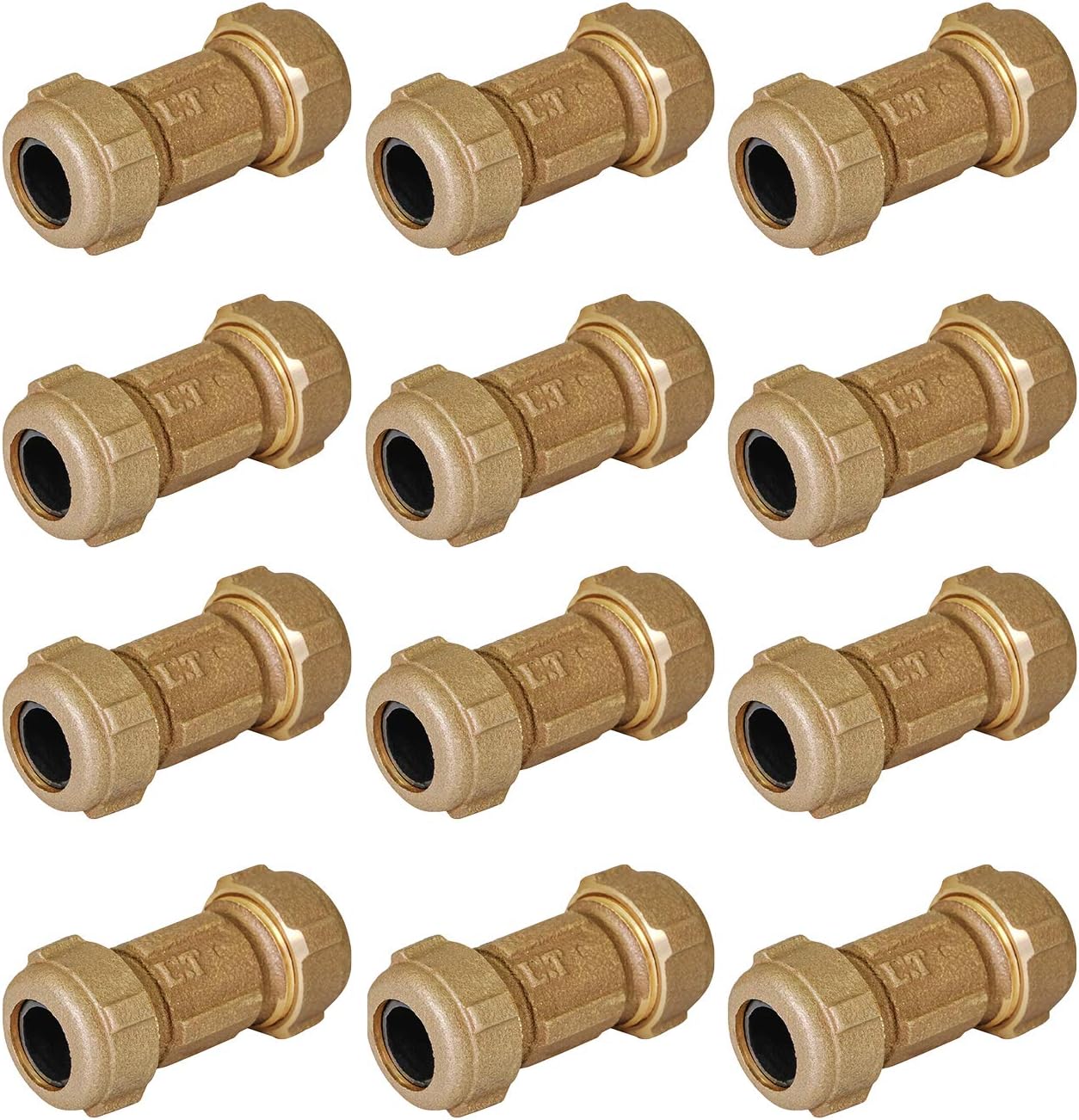 Midline Valve RLC2256 Compression Coupling, Packing Nut, Brass 3/4 in. Nominal Fitting, 5 in. Length