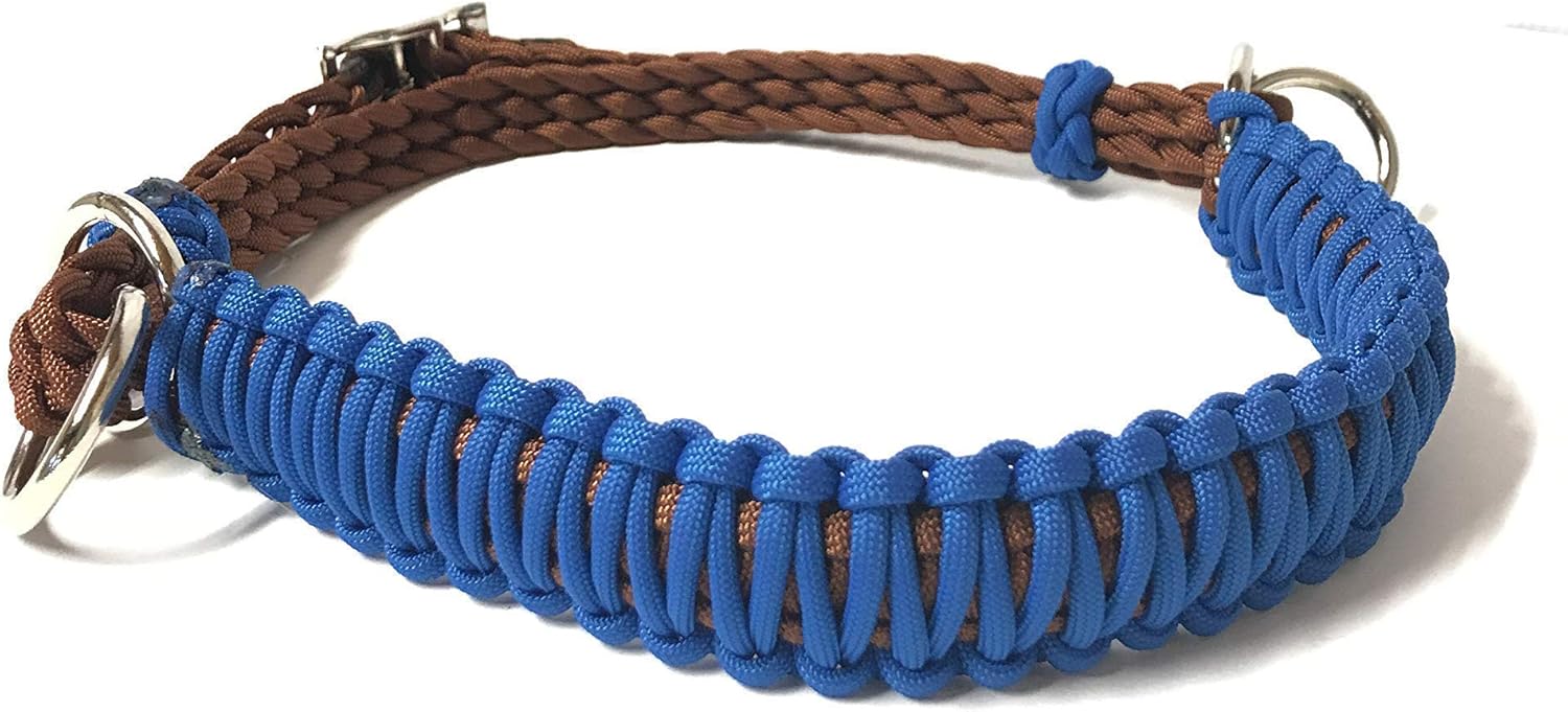 side pull hackamore with a whoa bitless bridle attachment horse tack royal blue