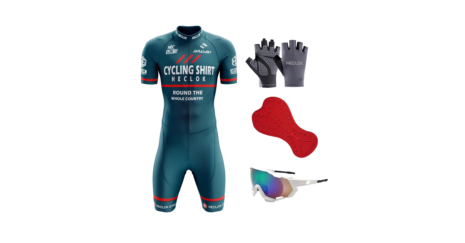 Amazon.com: HECLOK Men's Cycling Skinsuit Jersey, One Piece