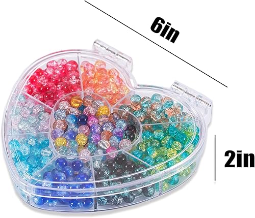 Miniatura 7 de XXYOUPIN Kit de fabricación de joyas para niñas, caja de regalo de pulsera de cuentas de cristal, el mejor collar y pulsera con cuentas de vidrio y