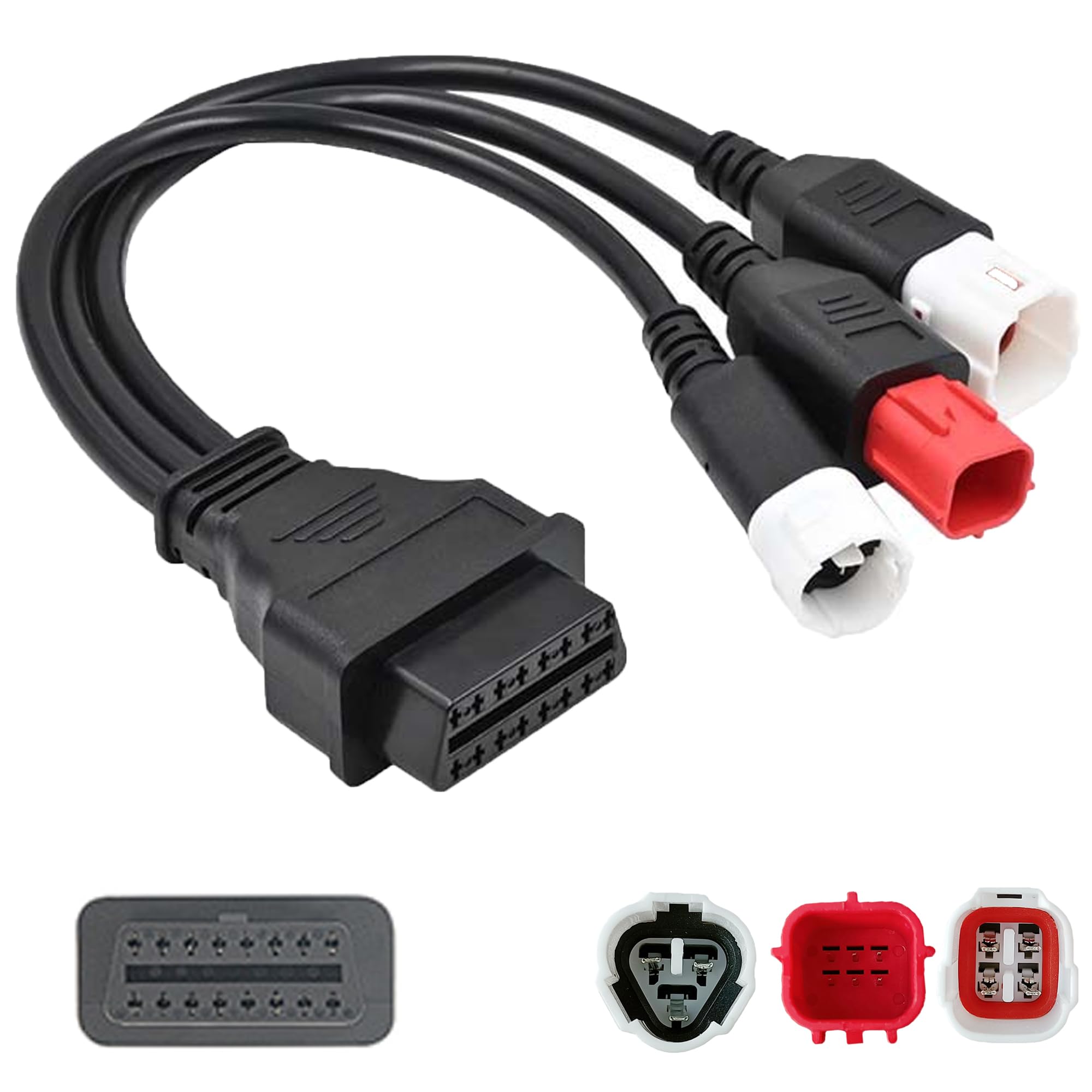 Fits Yamaha 3 4 6 Pin OBD2 Diagnostic Cable, Motorcycle OBD II Engine System Diagnostic Tool, OBD Fault Code Reader Adaptor, Motorbike Parts Only Compatible with Yamaha Motorcycle