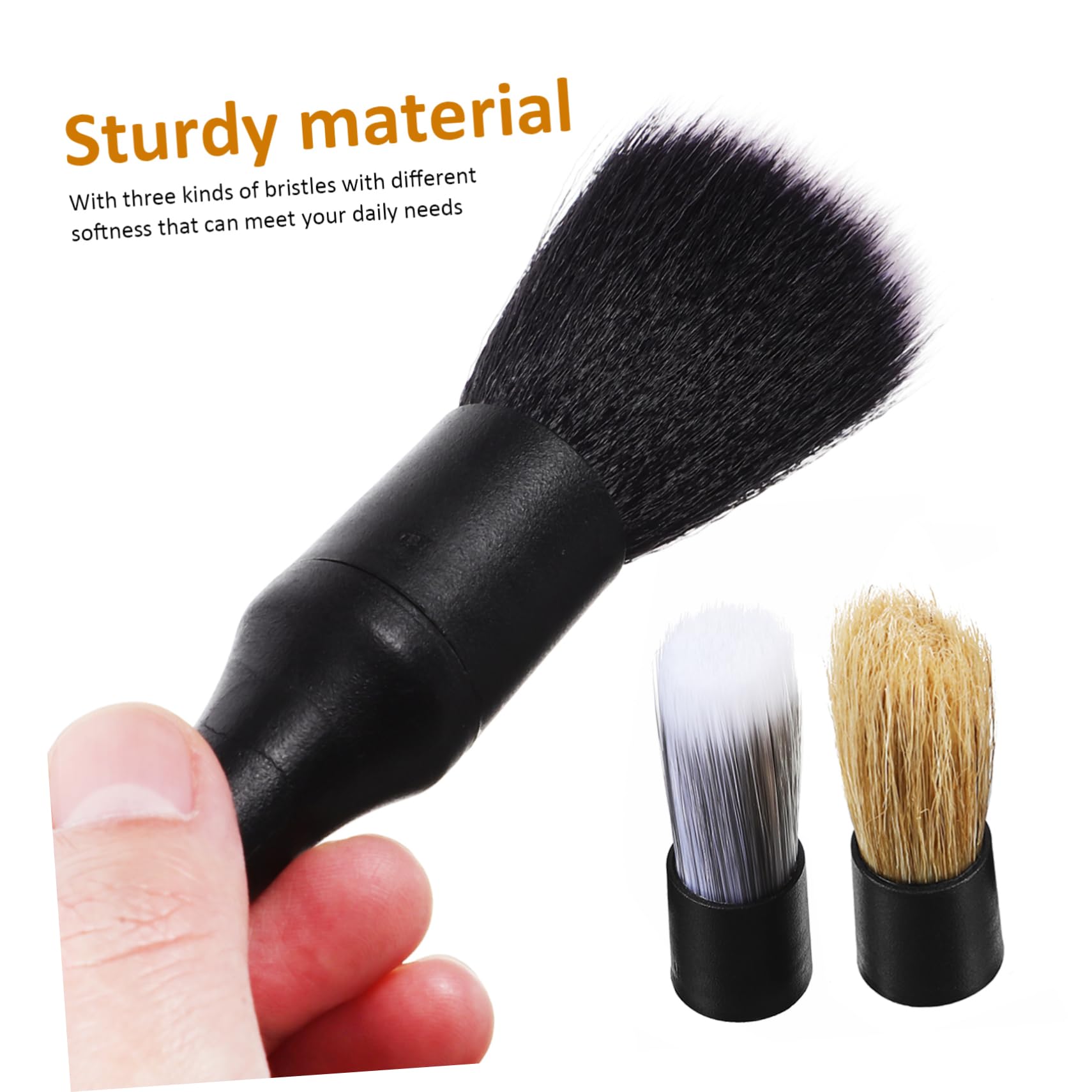 SOLUSTRE 1set Car Detailing Brush Set with Ergonomic Handle Replacement Heads for Auto Interior Cleaning Motorcycle Detailing Dashboard and Crevice Cleaning