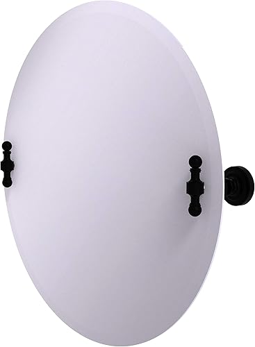 Allied Brass RD-90 - Espejo de pared con borde biselado redondo sin marco, color negro mate