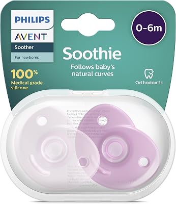 Philips AVENT Soothie, 0-6 Months, Pink, 2-Pack, SCF099/22