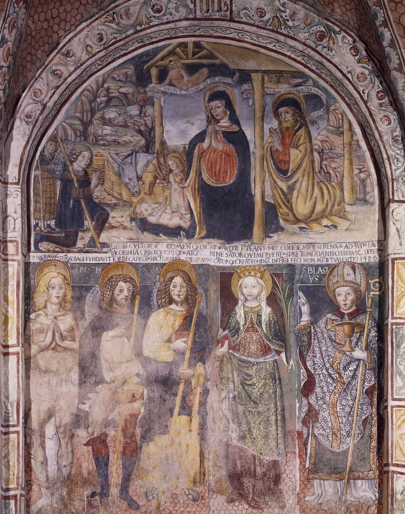 Toile murale abstraite Nativité et saints impression haute définition - 5
