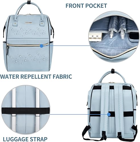 Miniatura 5 de KROSER Mochila para laptop de 17 pulgadas, elegante mochila repelente al agua, mochila informal para universidad con puerto USB, bolsa de trabajo de