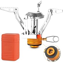 Camping Stove Gas Portable All-in-One Backpacking Stove Foldable Camping Gas Burner Piezo Lgnition Pocket Rocket Sturdy Outdoor Stove Fishing Stove Lightweight Camp Essentials for Adventure