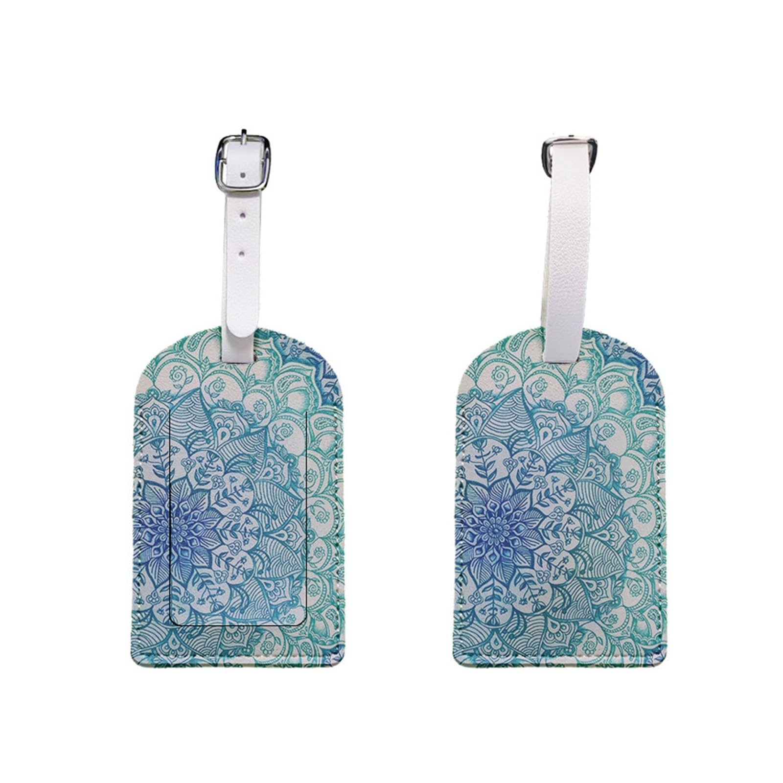 Luggage Labels 12pcs Luggage Tags with Privacy Airplane Travel Practical Accessories for Men Women Suitcase Handbags Backpacks(Emerald Illusions)