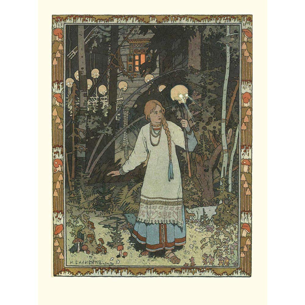 Wee Blue Coo Ivan Ilicin Illustration Fairy Tale Vasilis a Beautiful 1900 Art Print Poster Wall Decor 12X16 Inch