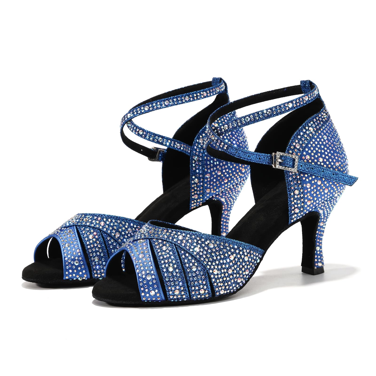 SWDZM Scarpe da Ballo Latino Donna Strass Salsa Bachata Prestazioni Professionale