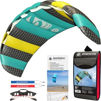 HQ Symphony Beach III 1.8 Stunt Kite, Dual Line Foil Sport Kite