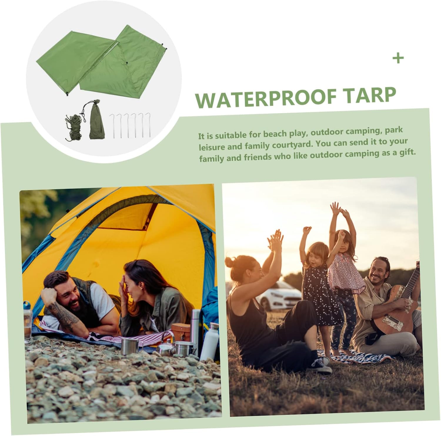 Portable Sun Protection Tent Family Camping Tarp Rainproof Uv Protection
