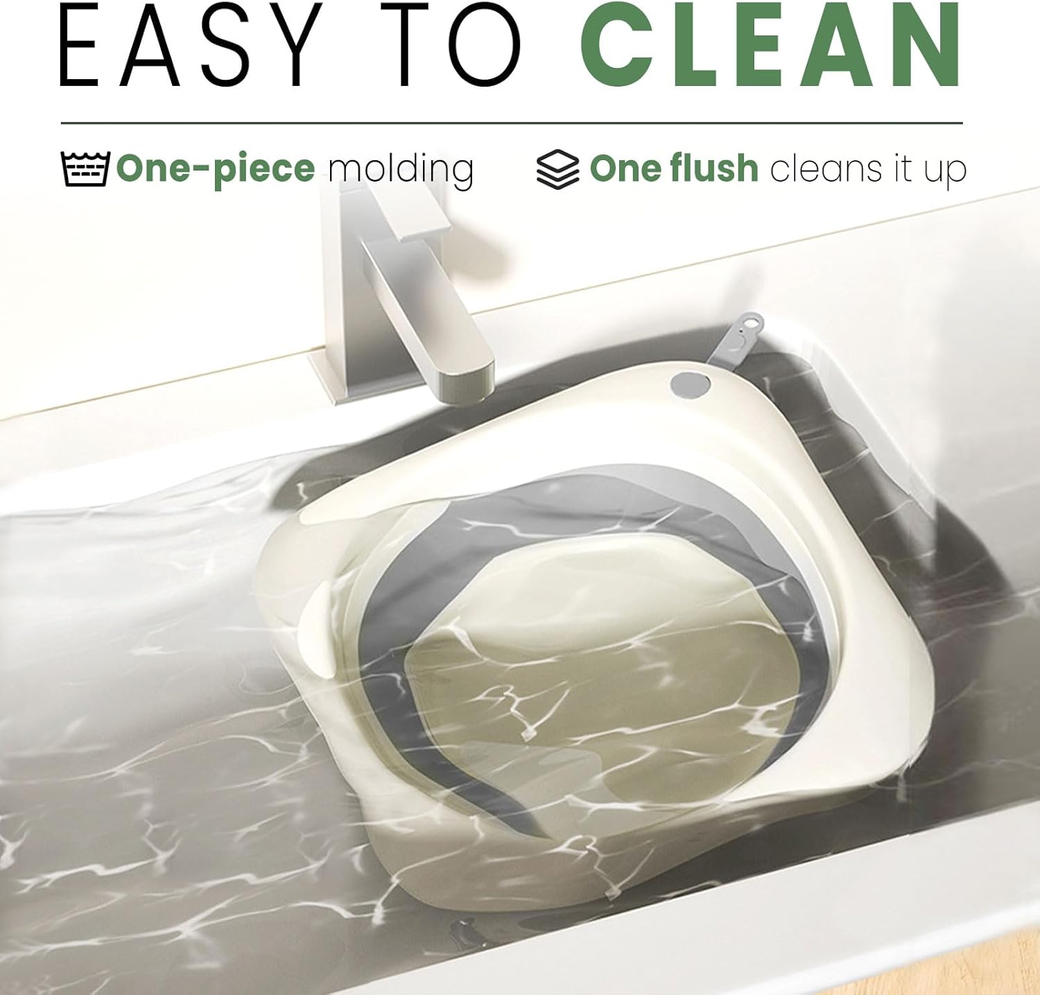 Collapsible wash basin(2 pieces), portable travel plastic basin,save space，Provide 2 detachable hooks,a lightweight cleaning basin for travel, camping,rvs, tableware, laundry (green, gray)